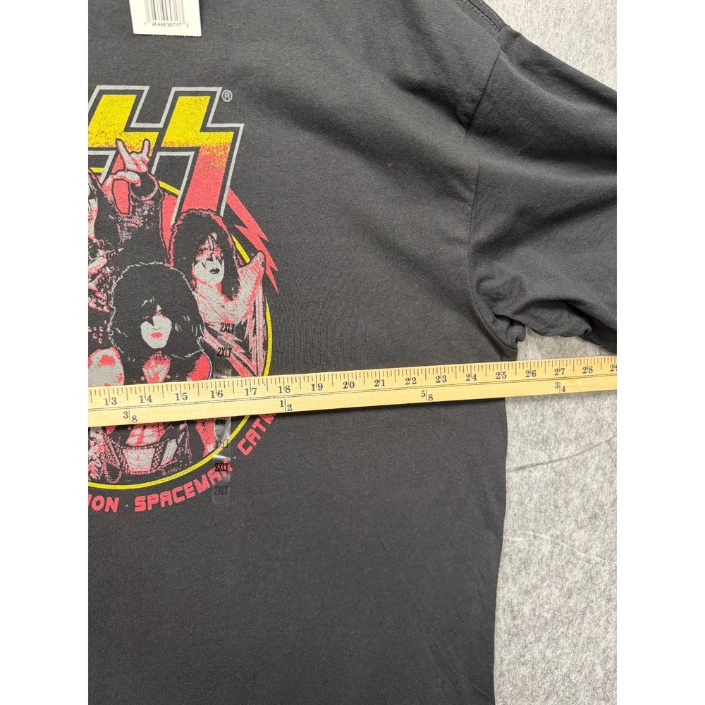 Kiss Band T-Shirt Adult 2XL Black Modern Short Sleeve Graphic Print Tee NEW - Picture 7 of 8
